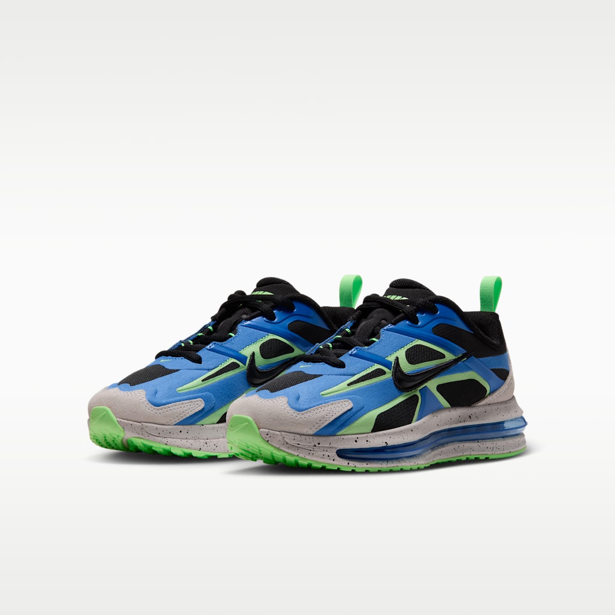 Nike Air Max Metro Big Kids' Shoes - Black/Light Photo Blue/Illusion Green/Black - Image 5