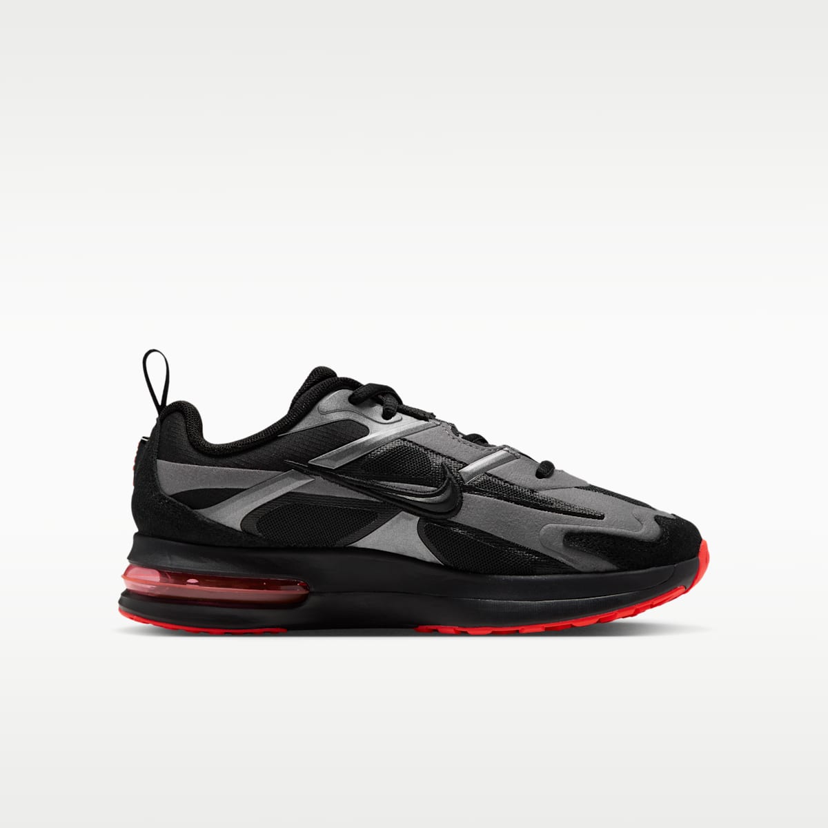 Nike Air Max Metro Big Kids' Shoes - Black/Metallic Dark Grey/Bright Crimson/Black - Image 3