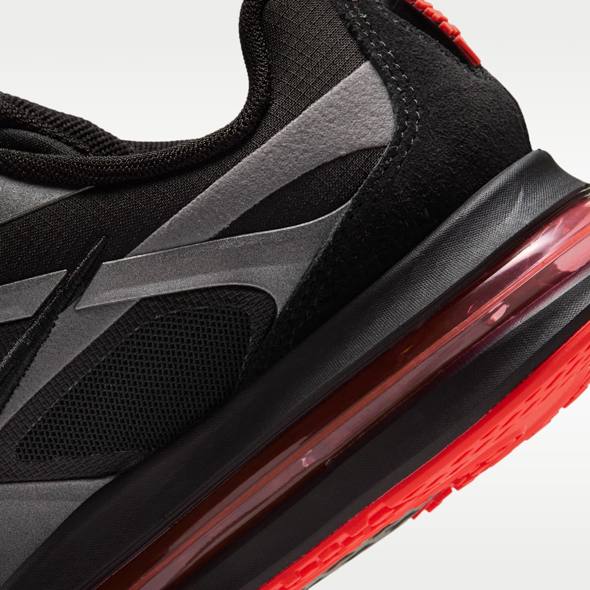 Nike Air Max Metro Big Kids' Shoes - Black/Metallic Dark Grey/Bright Crimson/Black - Image 8