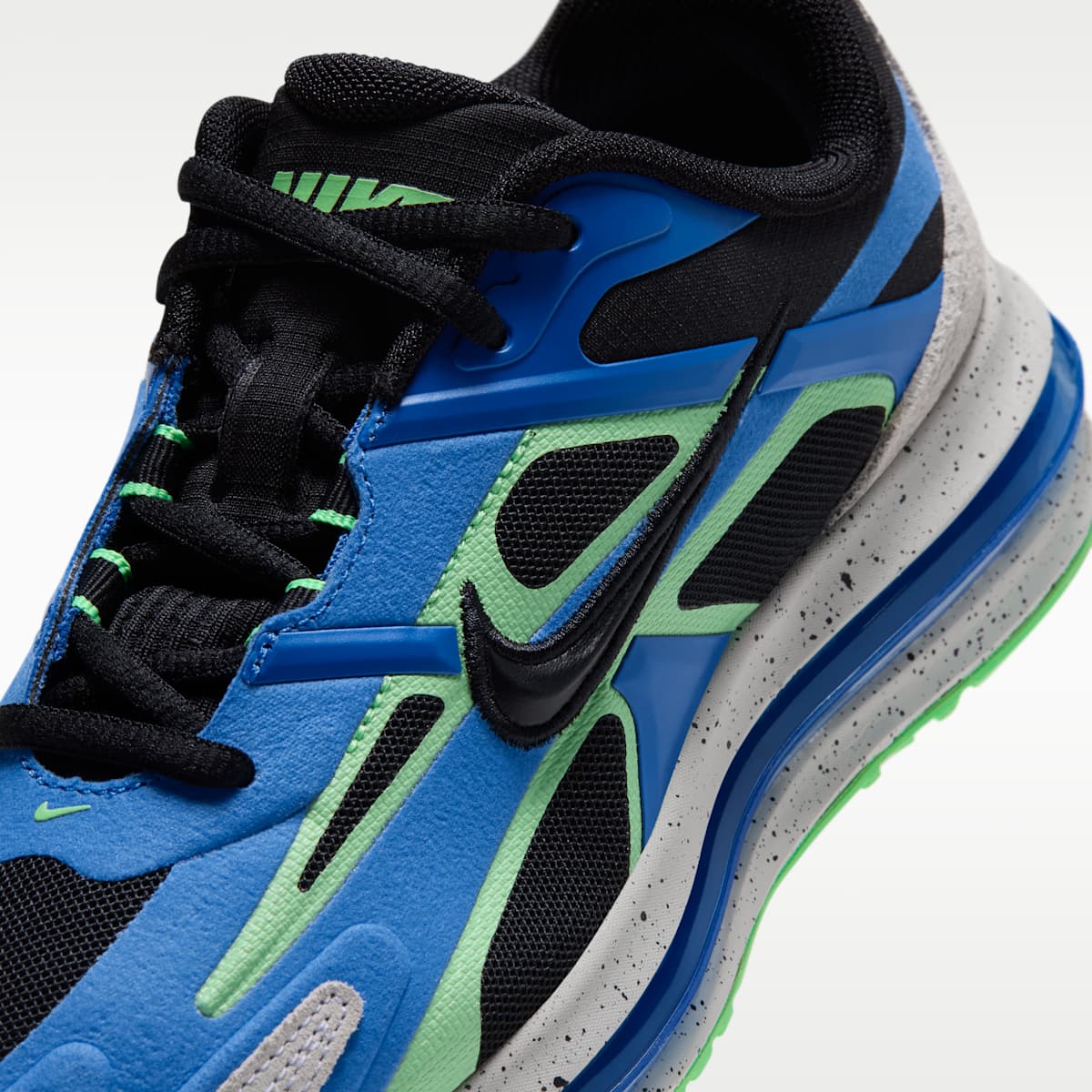 Nike Air Max Metro Big Kids' Shoes - Black/Light Photo Blue/Illusion Green/Black - Image 7