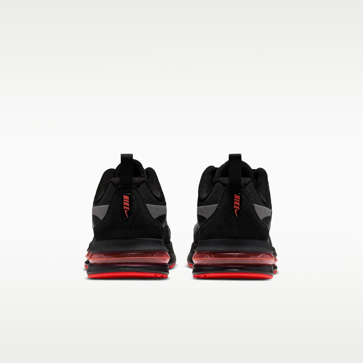 Nike Air Max Metro Big Kids' Shoes - Black/Metallic Dark Grey/Bright Crimson/Black - Image 6