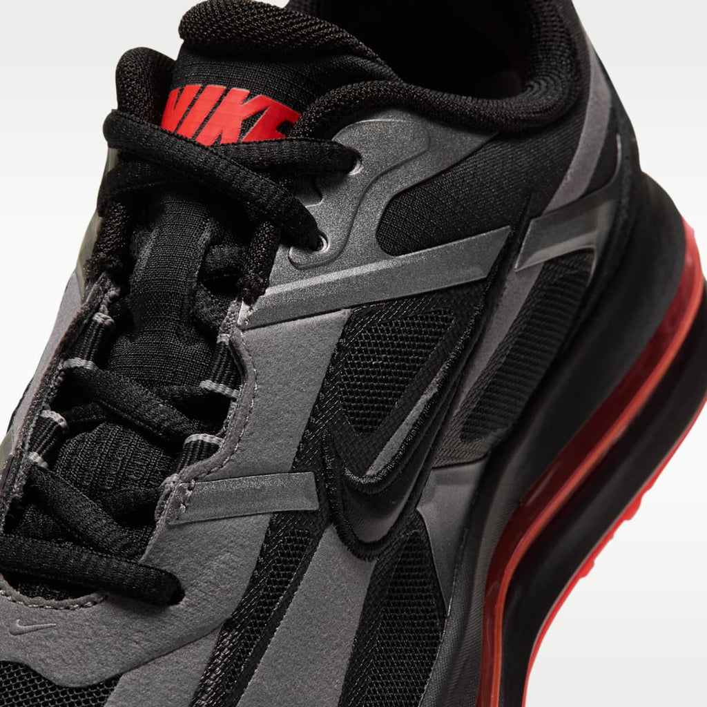 Nike Air Max Metro Big Kids' Shoes - Black/Metallic Dark Grey/Bright Crimson/Black - Image 7