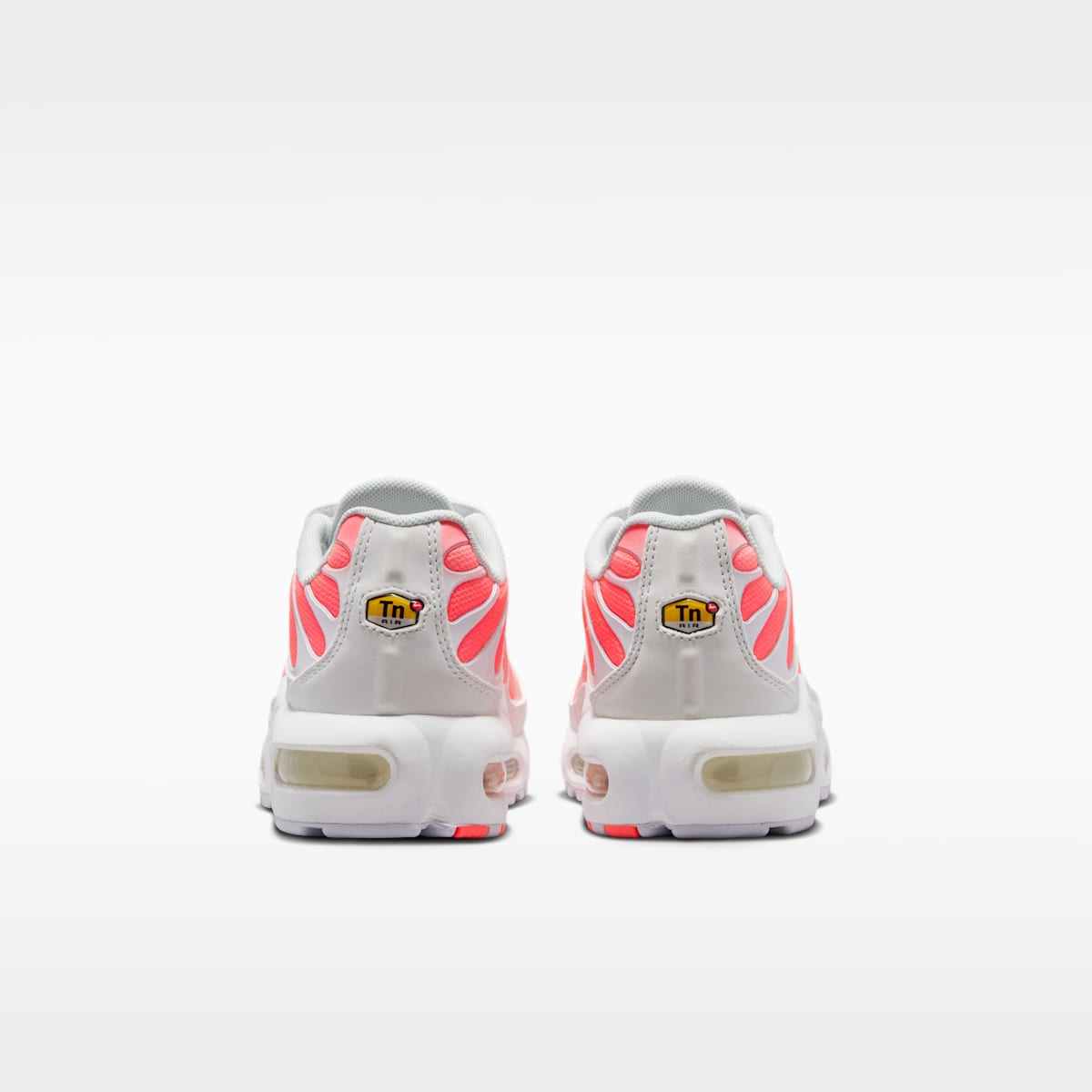 Nike Air Max Plus Big Kids' Shoes - White/Off White/Hot Lava/Black