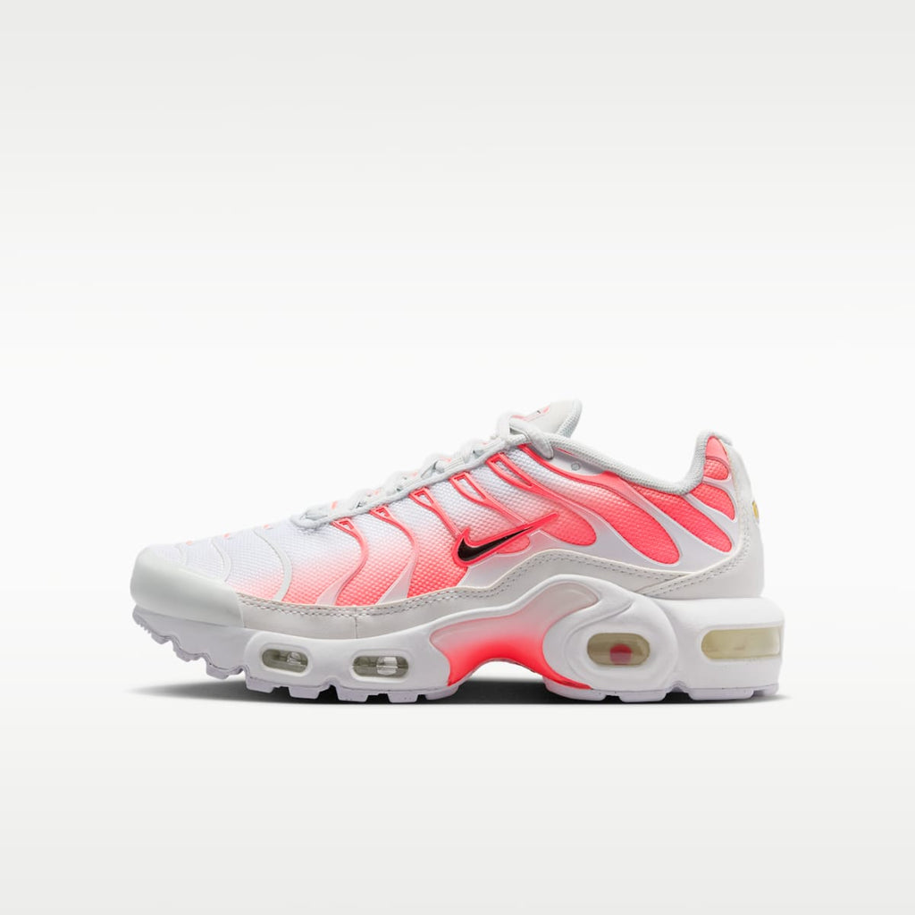 Nike Air Max Plus Big Kids' Shoes - White/Off White/Hot Lava/Black