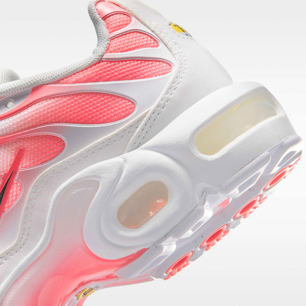 Nike Air Max Plus Big Kids' Shoes - White/Off White/Hot Lava/Black