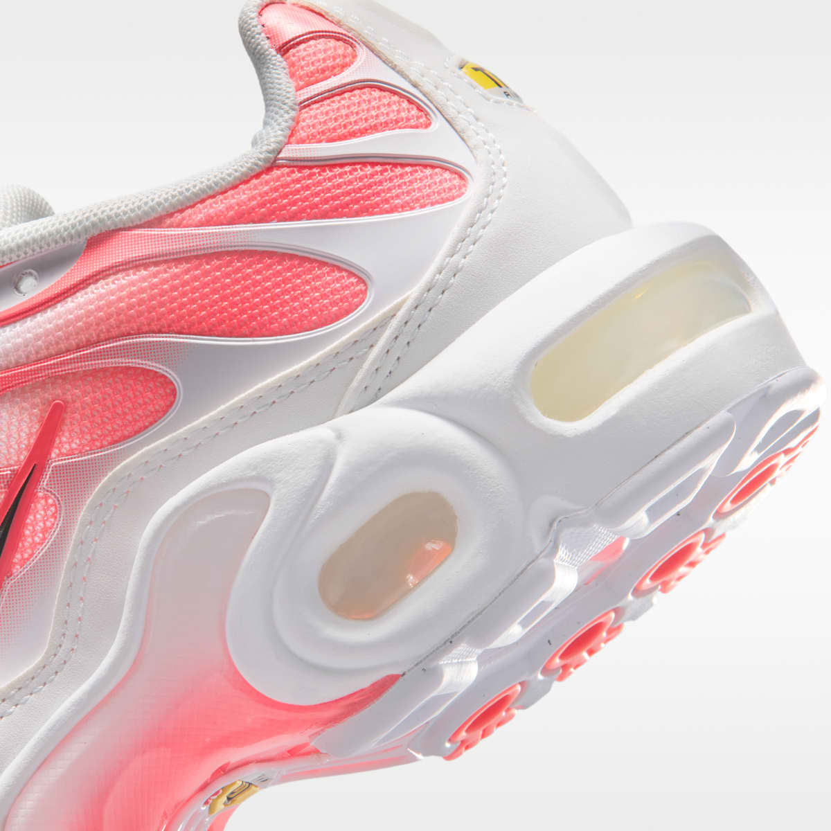 Nike Air Max Plus Big Kids' Shoes - White/Off White/Hot Lava/Black