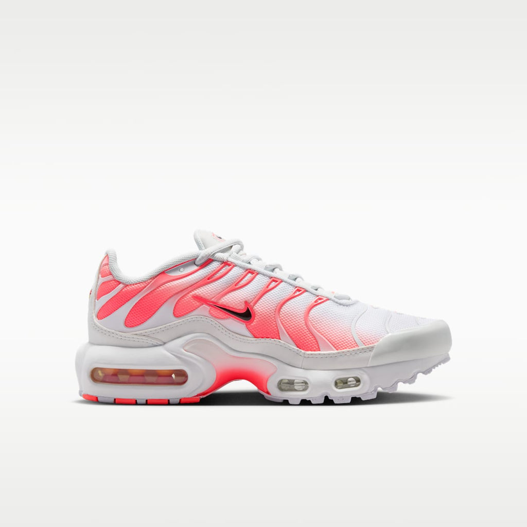 Nike Air Max Plus Big Kids' Shoes - White/Off White/Hot Lava/Black