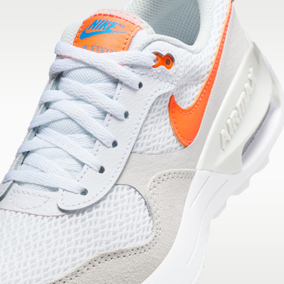 Nike Air Max SYSTM Big Kids' Shoes - White/Phantom/Photon Dust/Total Orange