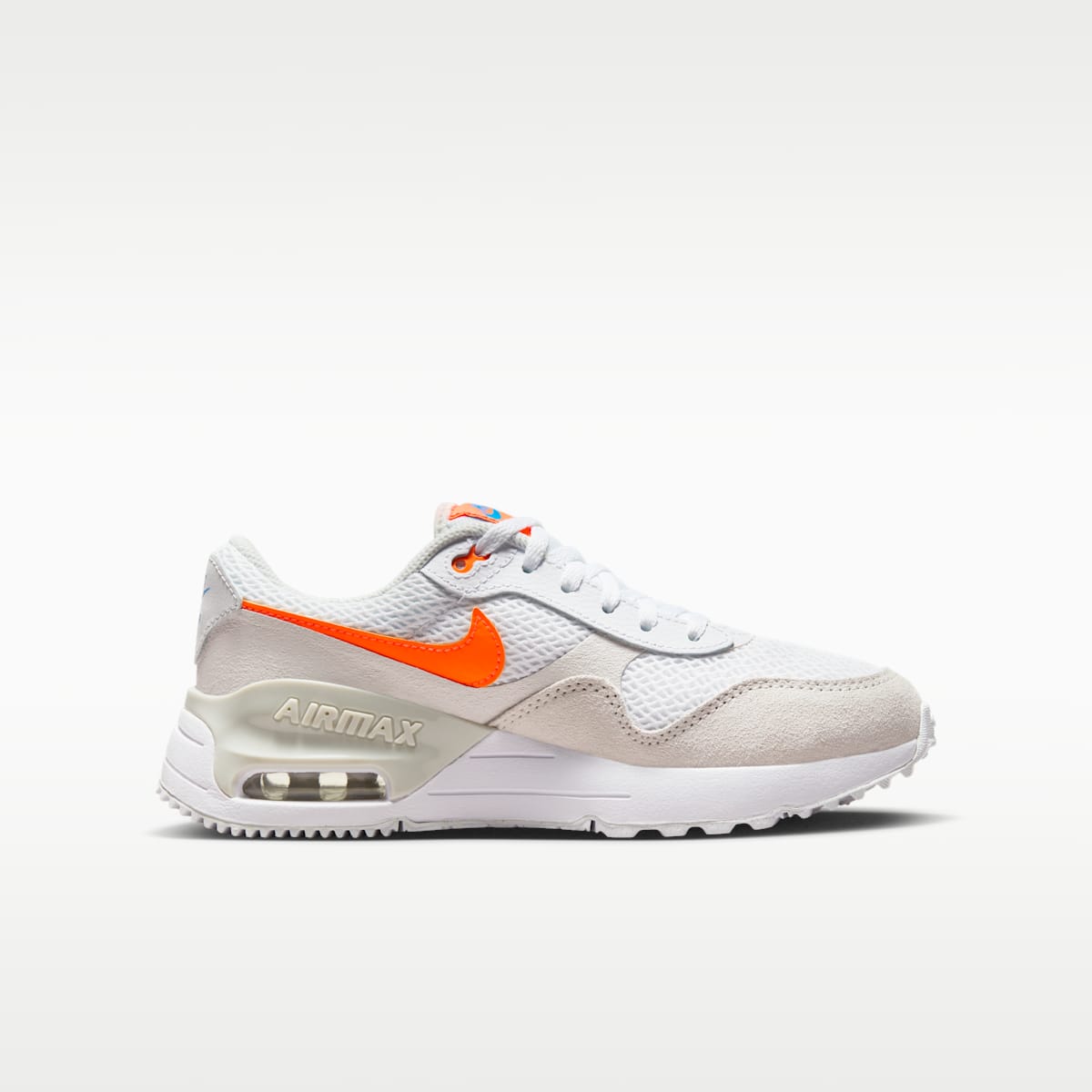 Nike Air Max SYSTM Big Kids' Shoes - White/Phantom/Photon Dust/Total Orange