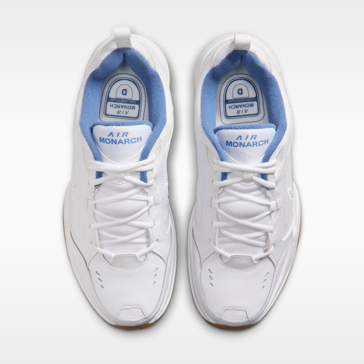 Nike Air Monarch IV Men's Workout Shoes - White/Indigo Storm/Gum Light Brown/White - Image 4
