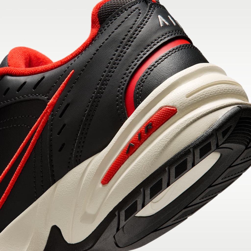 Nike Air Monarch IV Men's Workout Shoes - Dark Smoke Grey/Picante Red/Pale Ivory/Black - Image 8