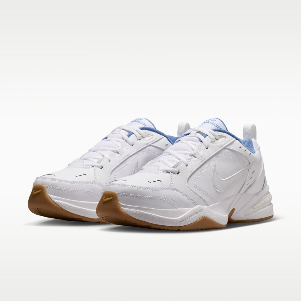 Nike Air Monarch IV Men's Workout Shoes - White/Indigo Storm/Gum Light Brown/White - Image 5