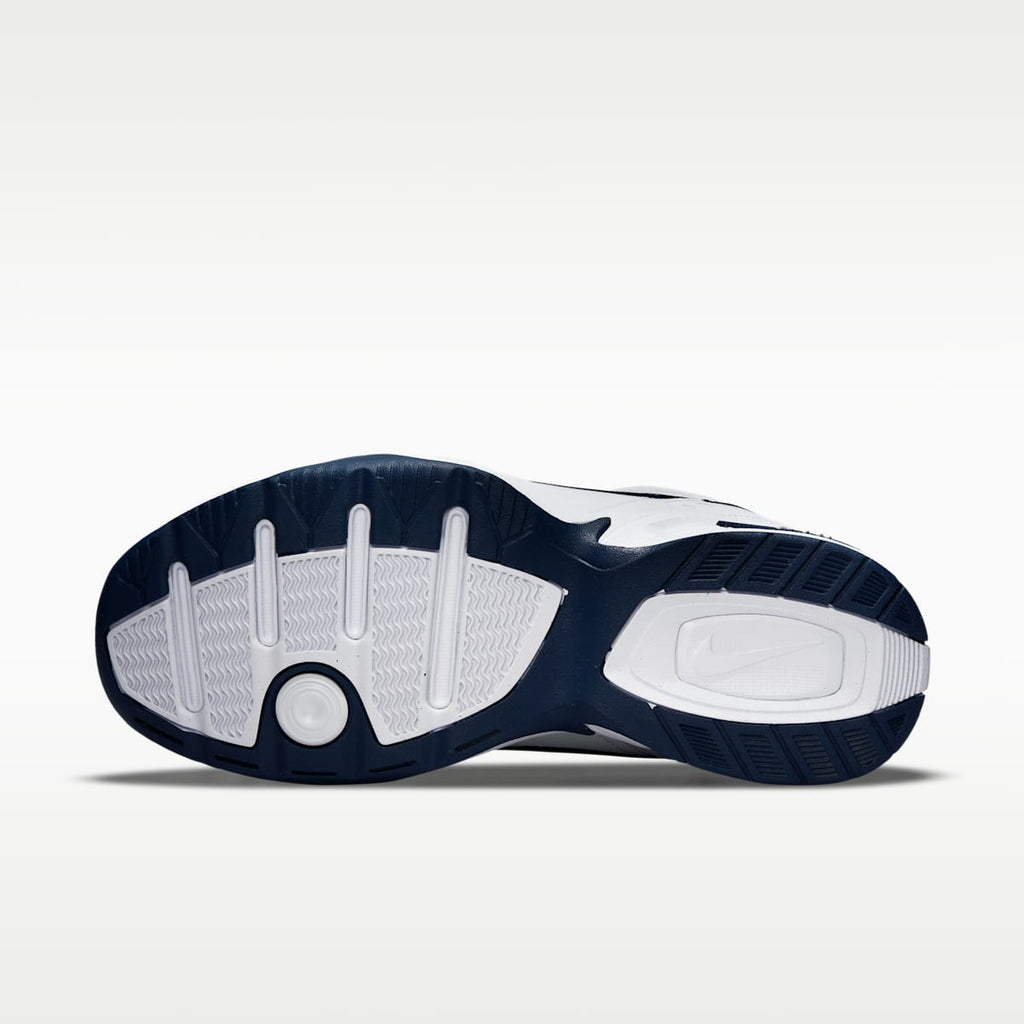 Nike Air Monarch IV Men's Workout Shoes (Extra Wide) - White/Midnight Navy/White/Metallic Silver - Image 2