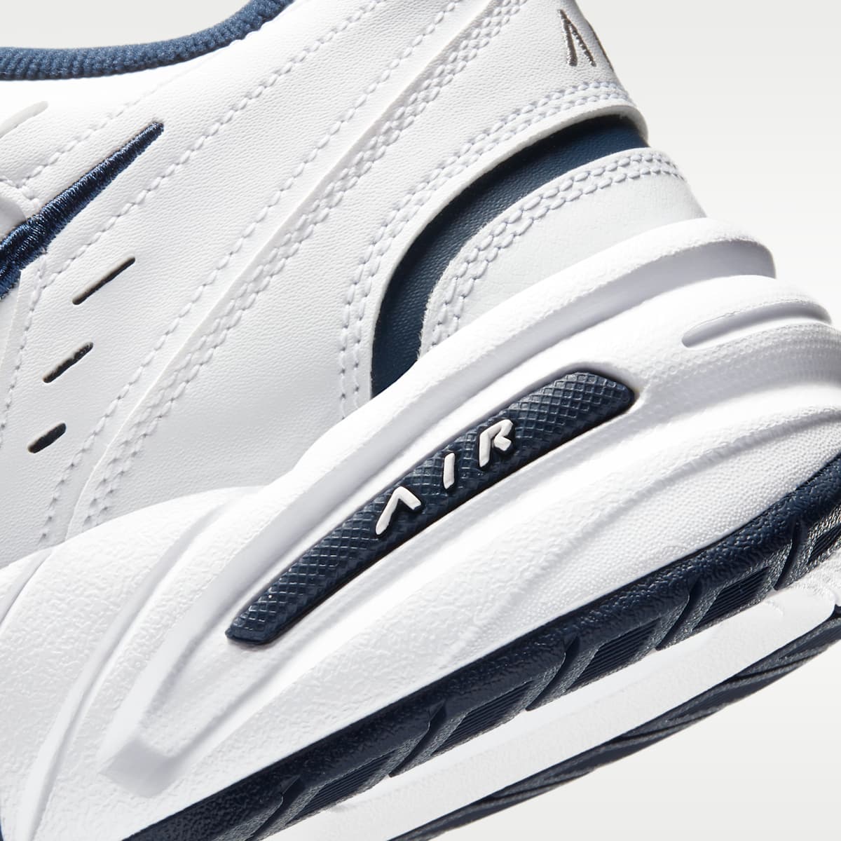 Nike Air Monarch IV Men's Workout Shoes - White/Metallic Silver - Image 8