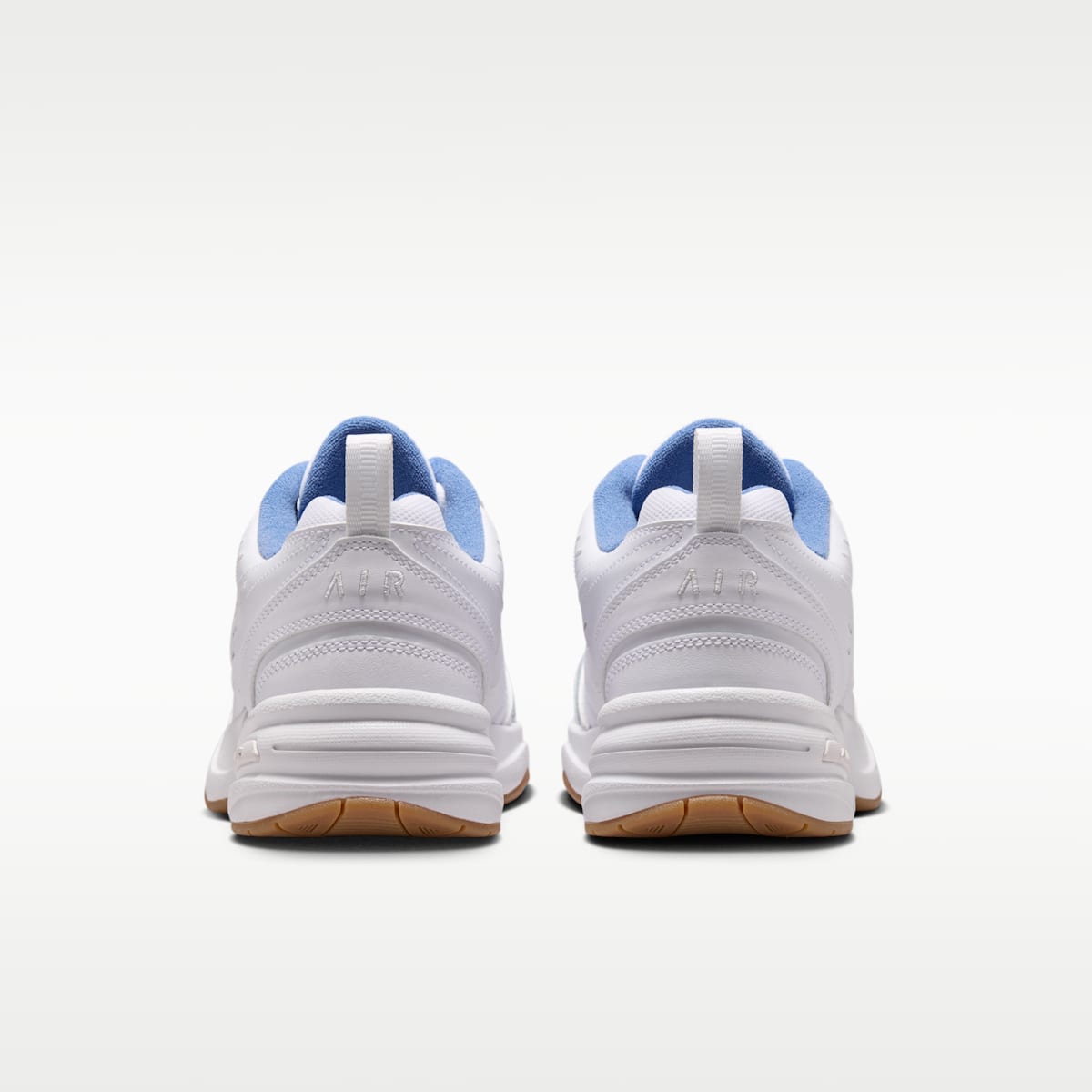 Nike Air Monarch IV Men's Workout Shoes - White/Indigo Storm/Gum Light Brown/White - Image 6