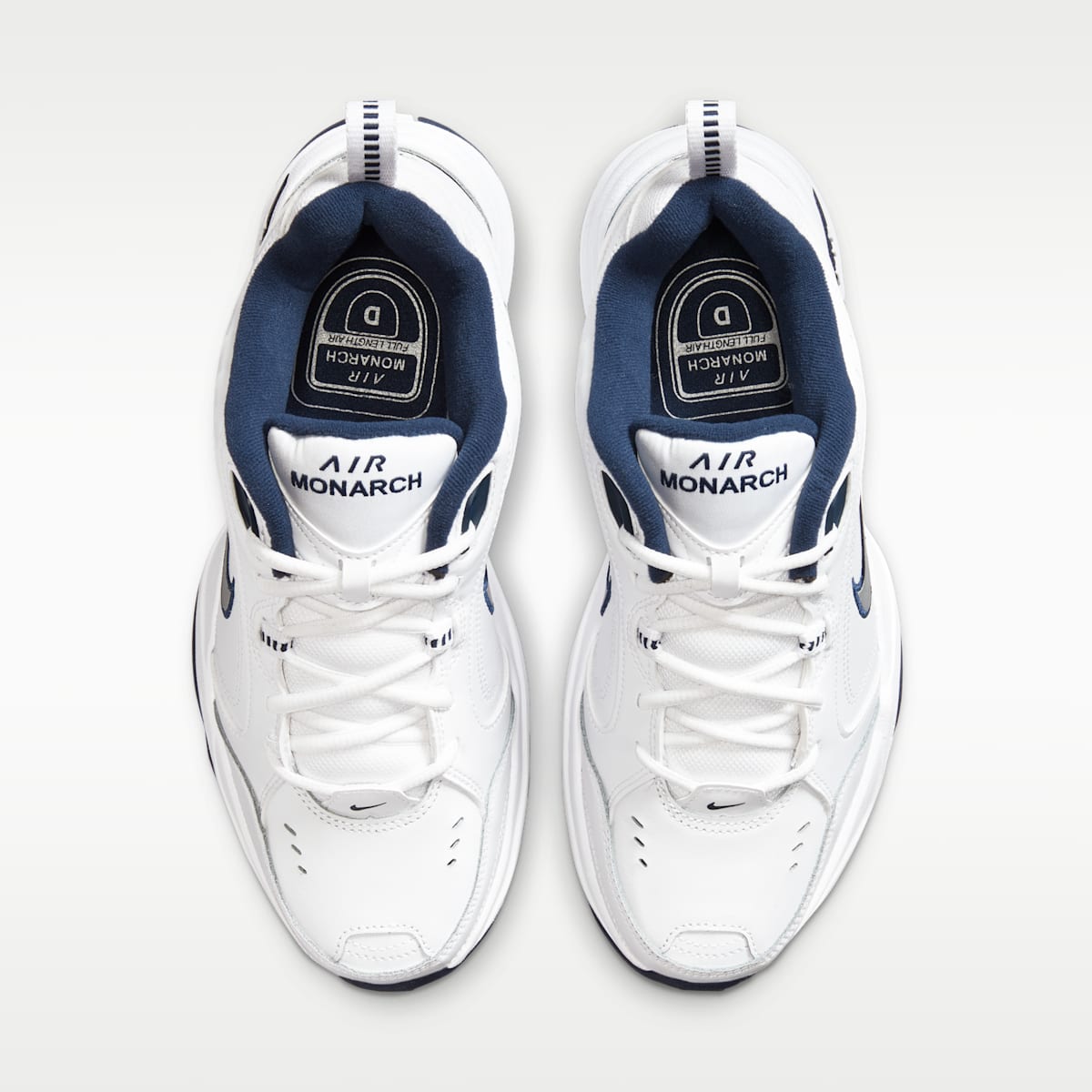 Nike Air Monarch IV Men's Workout Shoes - White/Metallic Silver - Image 4