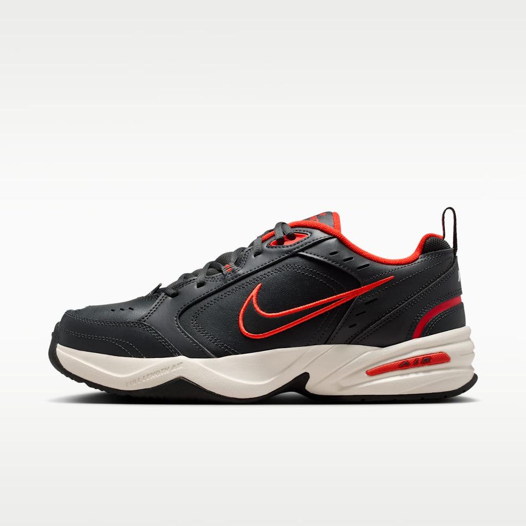 Nike Air Monarch IV Men's Workout Shoes - Dark Smoke Grey/Picante Red/Pale Ivory/Black - Image 1