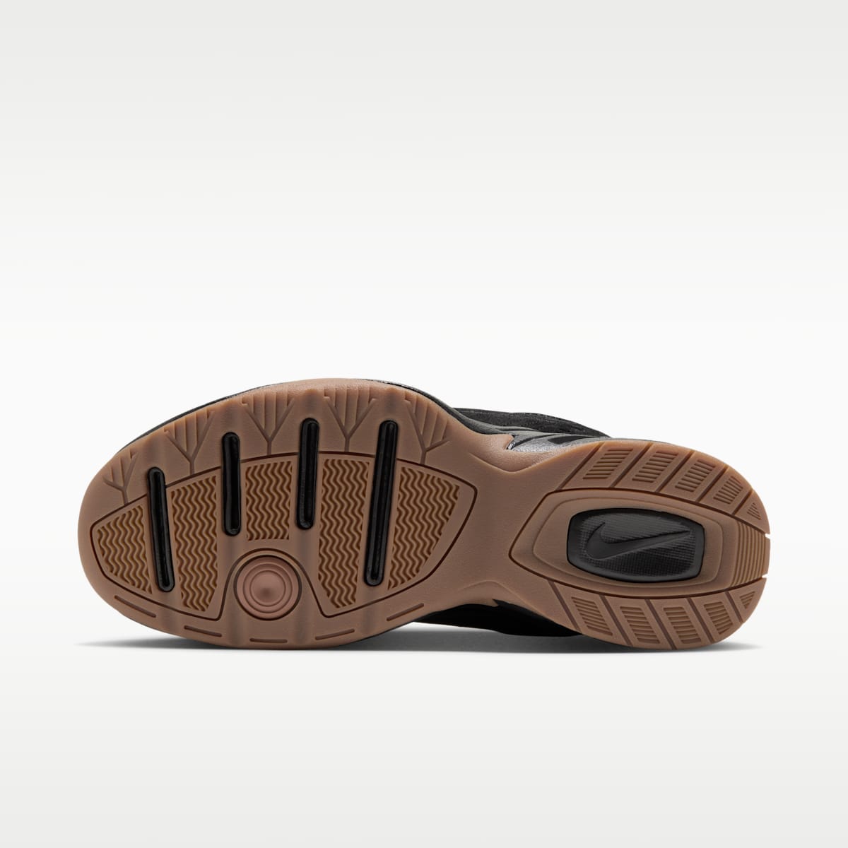 Nike Air Monarch SE Men's Workout Shoes - Black/Gum Medium Brown/Black - Image 2
