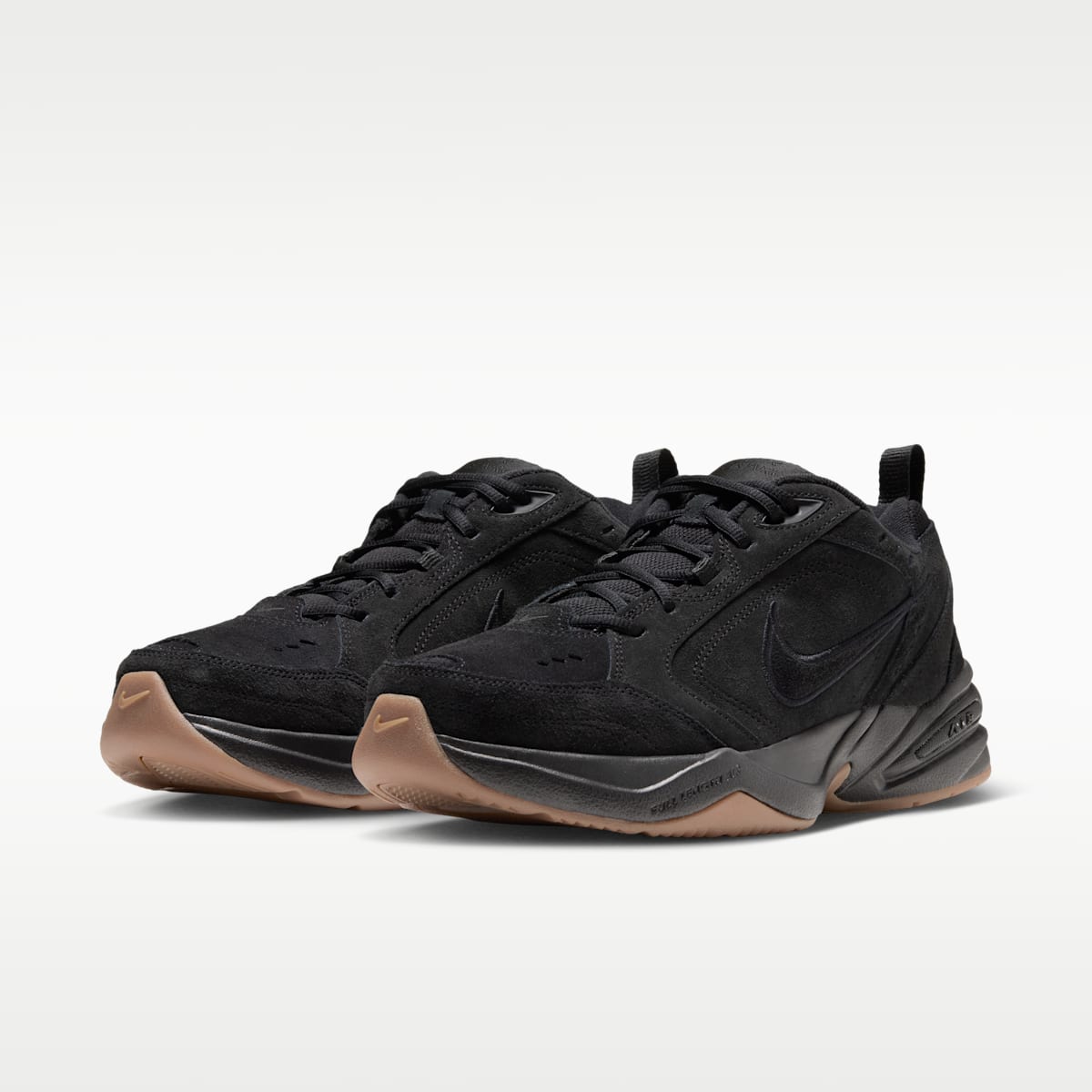 Nike Air Monarch SE Men's Workout Shoes - Black/Gum Medium Brown/Black - Image 5