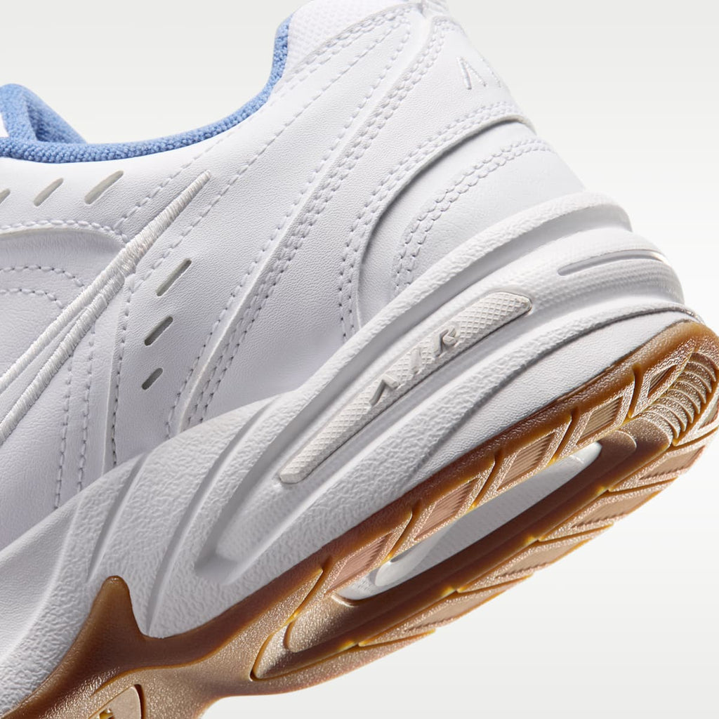 Nike Air Monarch IV Men's Workout Shoes - White/Indigo Storm/Gum Light Brown/White - Image 8