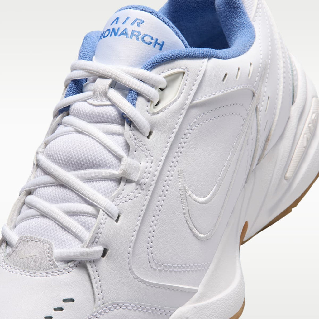 Nike Air Monarch IV Men's Workout Shoes - White/Indigo Storm/Gum Light Brown/White - Image 7