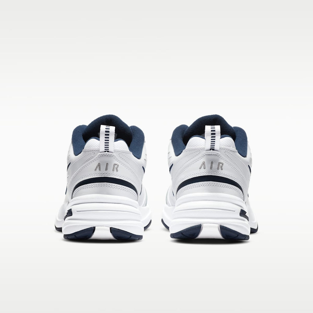 Nike Air Monarch IV Men's Workout Shoes - White/Metallic Silver - Image 6