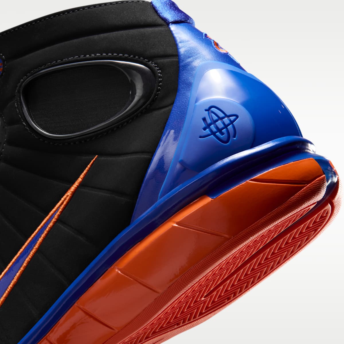 Air Zoom Huarache 2K4 "Penny Hardaway" Men's Shoes - Black/Safety Orange/Varsity Royal - Image 8