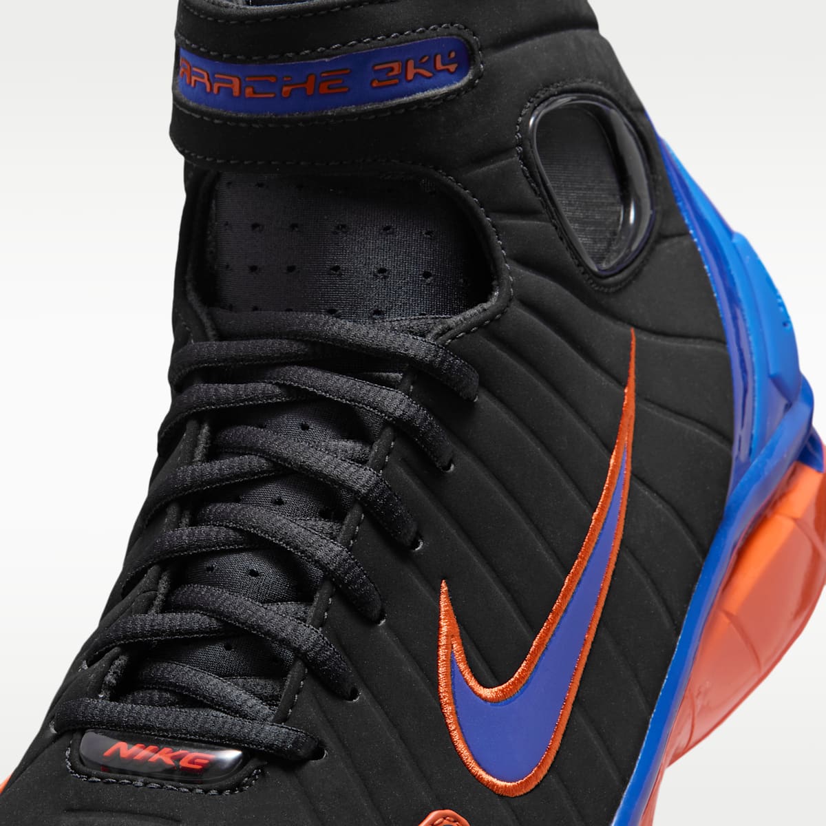 Air Zoom Huarache 2K4 "Penny Hardaway" Men's Shoes - Black/Safety Orange/Varsity Royal - Image 7