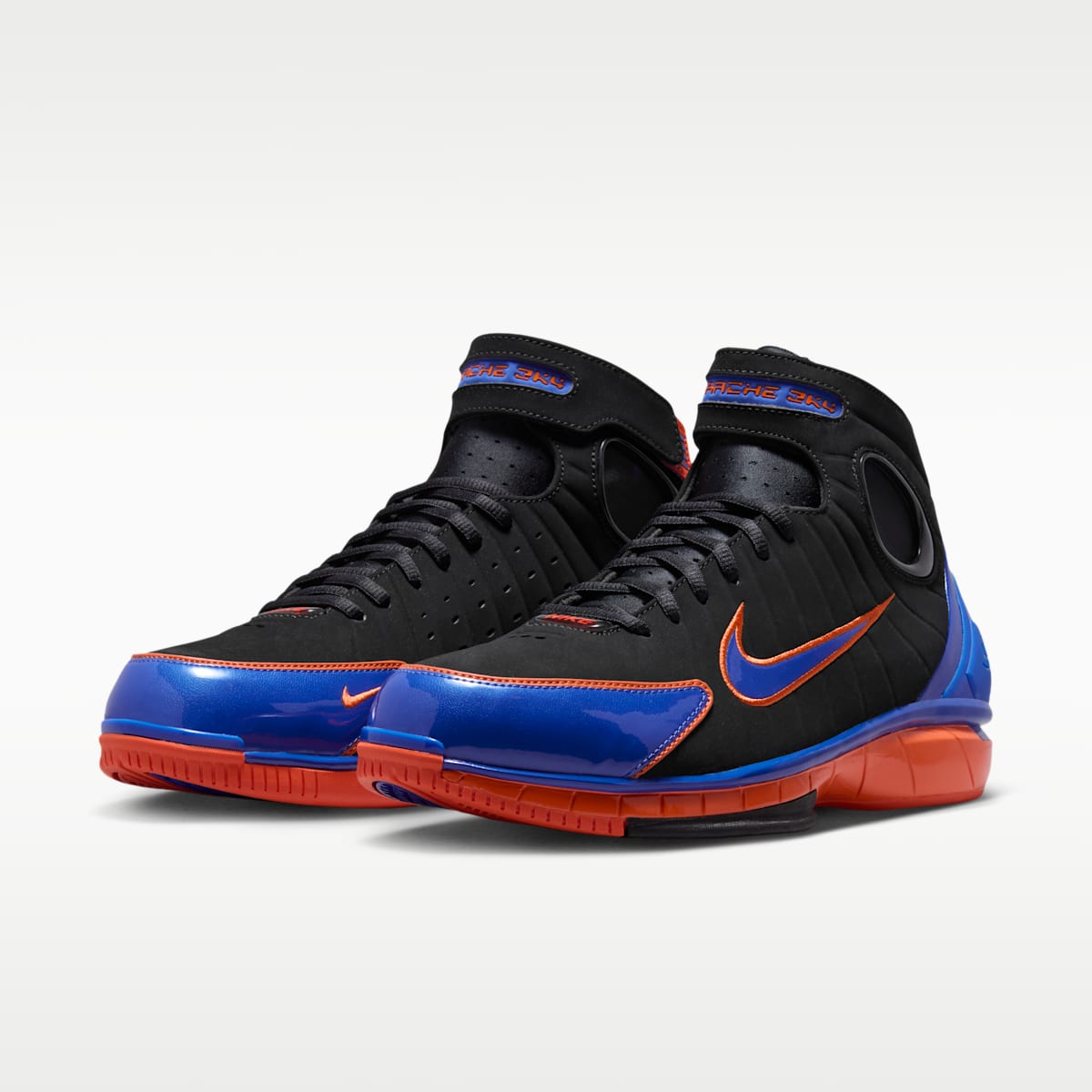 Air Zoom Huarache 2K4 "Penny Hardaway" Men's Shoes - Black/Safety Orange/Varsity Royal - Image 5
