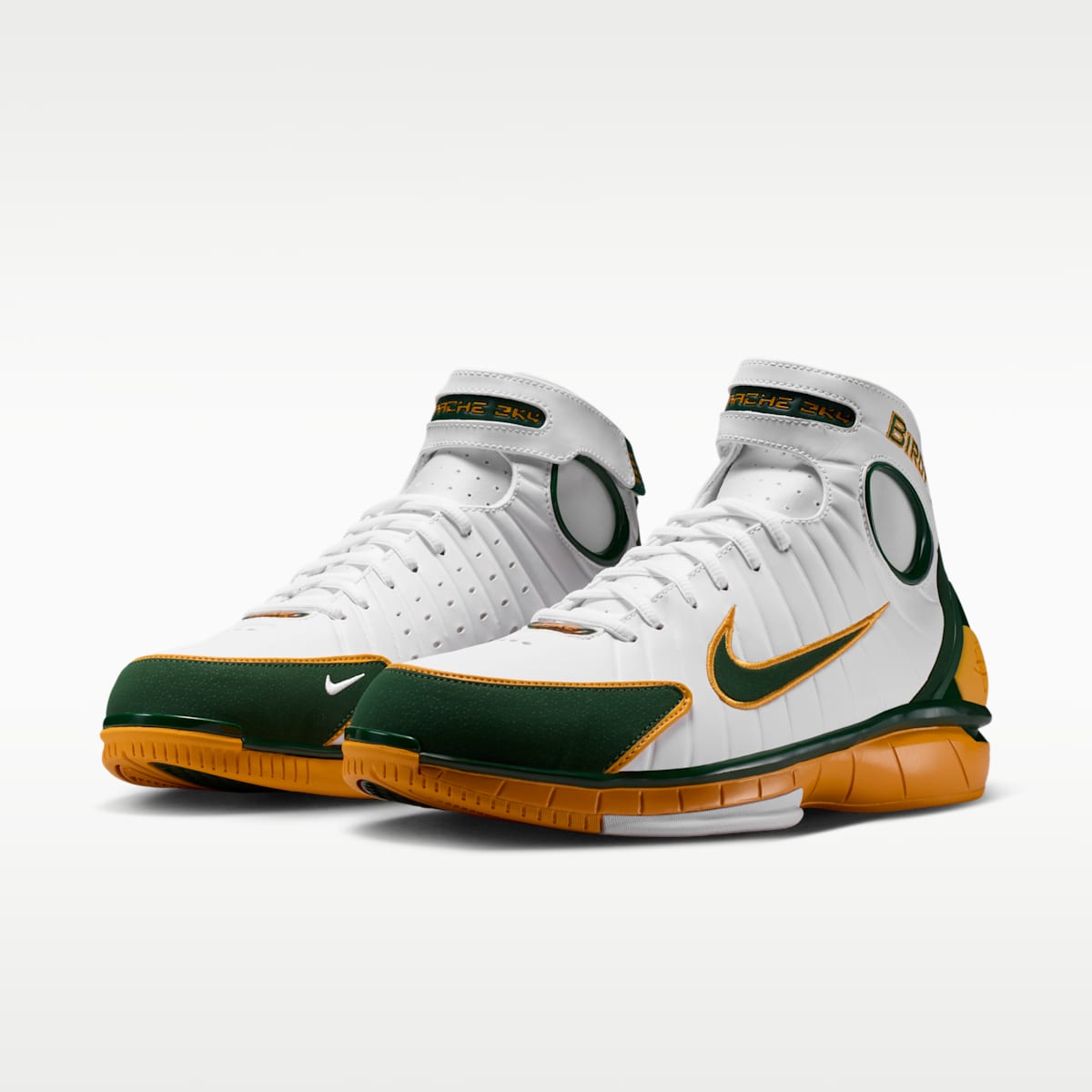Nike Air Zoom Huarache Men's Shoes - White/Canyon Gold/Deep Forest - Image 5