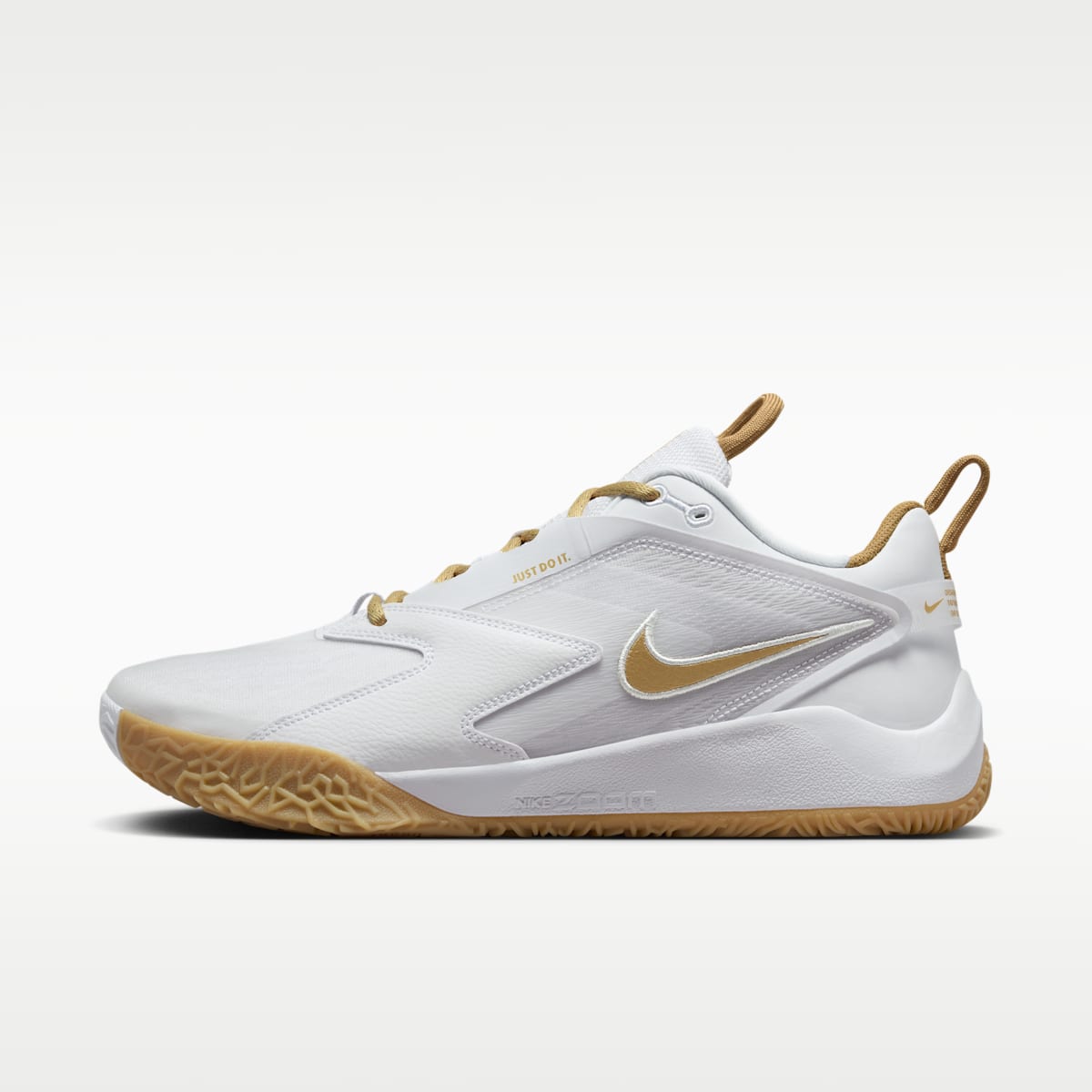 Nike HyperAce 3 Volleyball Shoes - White/Photon Dust/Metallic Gold - Image 1