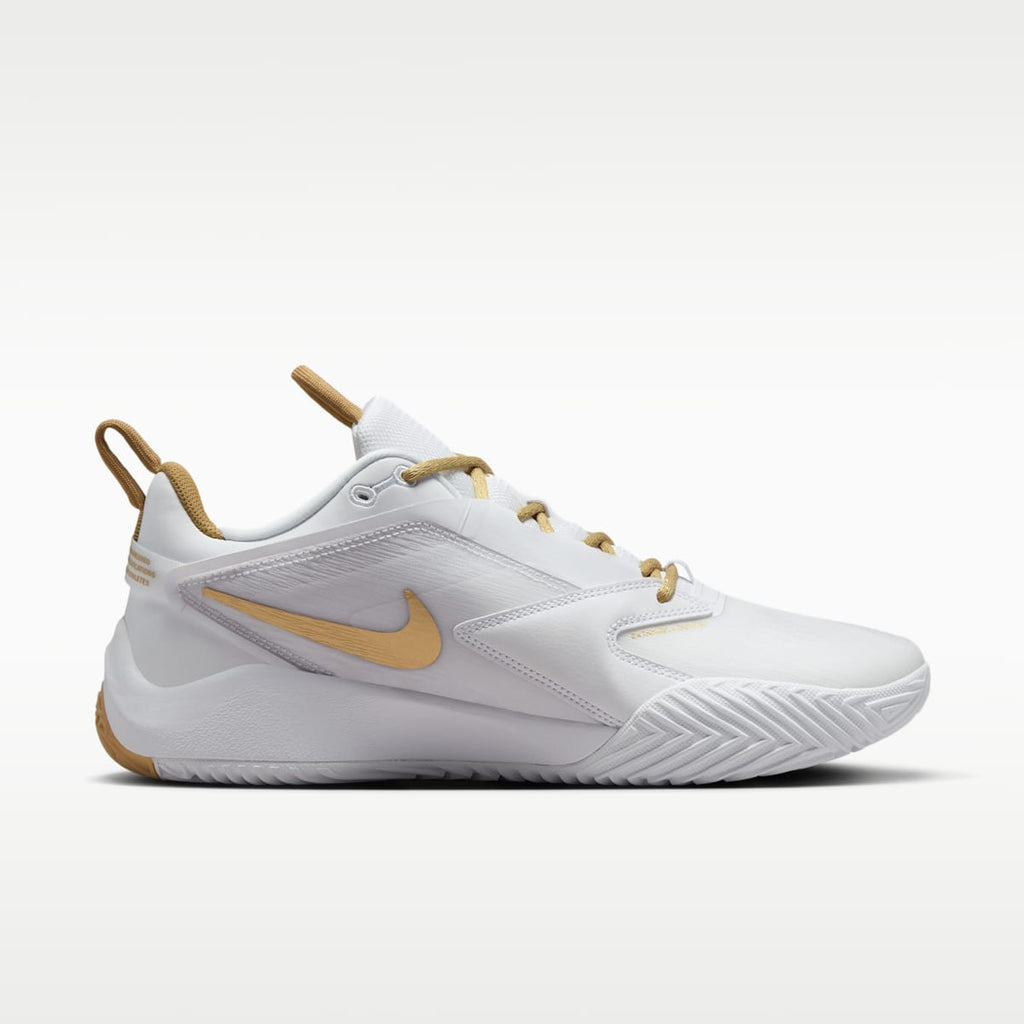 Nike HyperAce 3 Volleyball Shoes - White/Photon Dust/Metallic Gold - Image 3