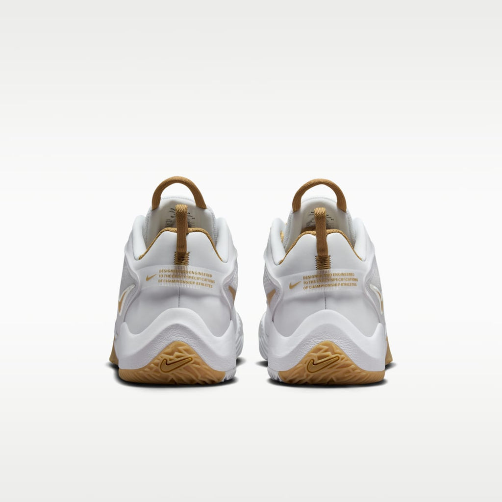 Nike HyperAce 3 Volleyball Shoes - White/Photon Dust/Metallic Gold - Image 6