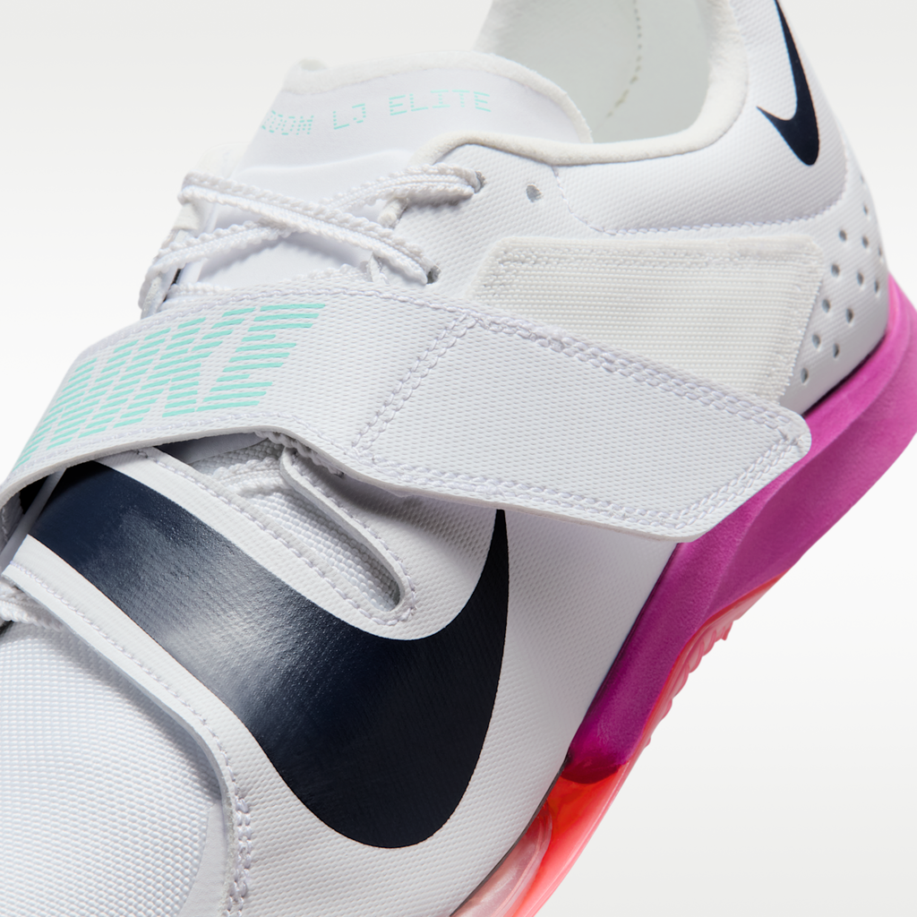 Women's Nike Long Jump Elite Track & Field Jumping Spikes - White/Bright Crimson/Obsidian
