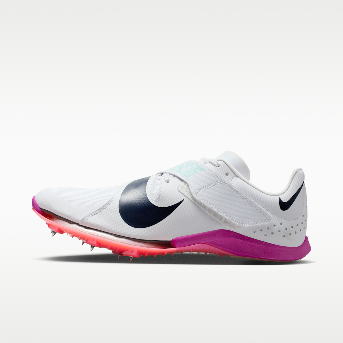 Women's Nike Long Jump Elite Track & Field Jumping Spikes - White/Bright Crimson/Obsidian