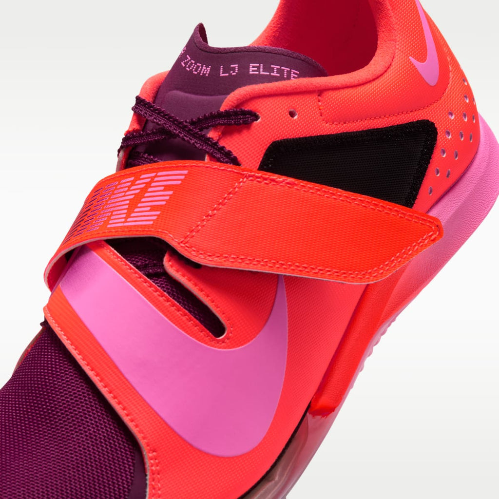 Nike Long Jump Elite Track & Field Jumping Spikes - Hyper Crimson/Pink Spell/Gridiron/Bordeaux - Image 8