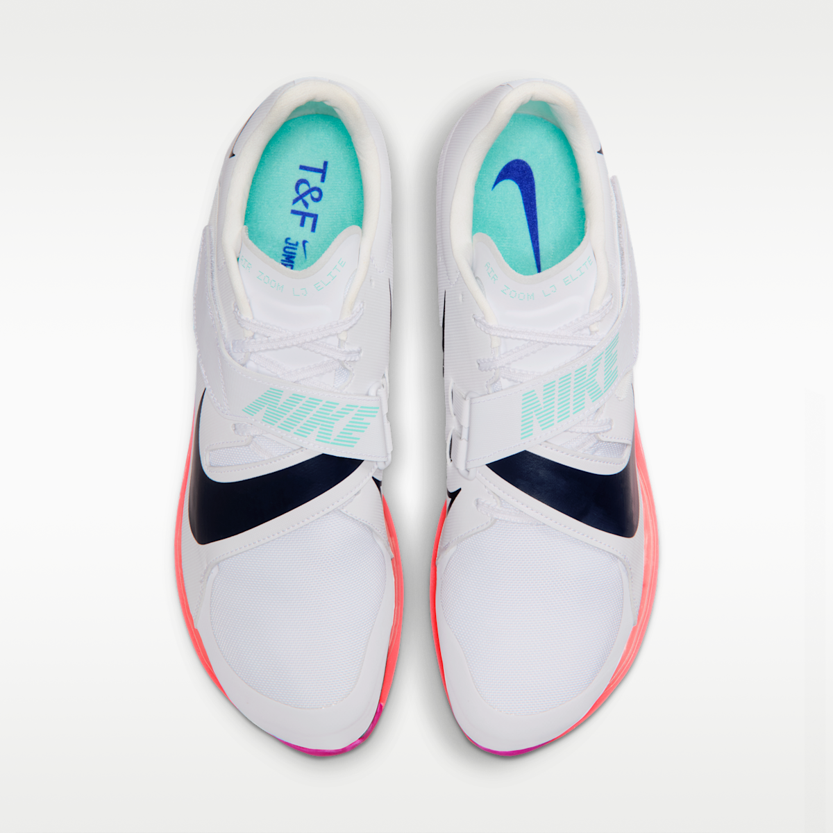 Women's Nike Long Jump Elite Track & Field Jumping Spikes - White/Bright Crimson/Obsidian