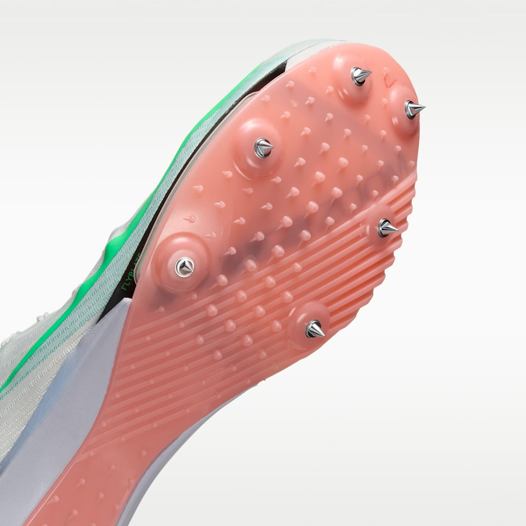 Women's Nike Maxfly 2 Track & Field Sprinting Spikes - Summit White/Atomic Pink/Palest Purple/Electro Green