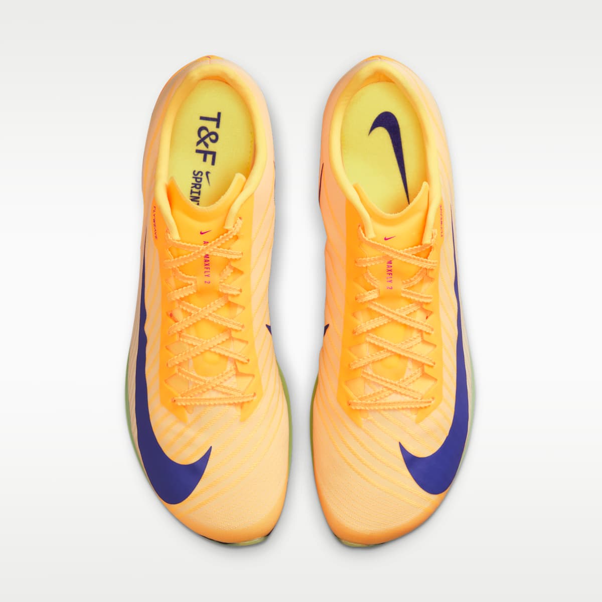 Nike Maxfly 2 Track & Field Sprinting Spikes - Citron Pulse/Volt Ice/Vivid Purple/Indigo Burst - Image 4