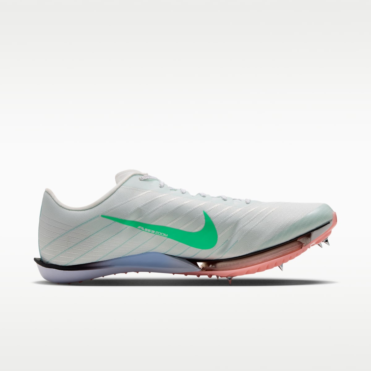 Women's Nike Maxfly 2 Track & Field Sprinting Spikes - Summit White/Atomic Pink/Palest Purple/Electro Green