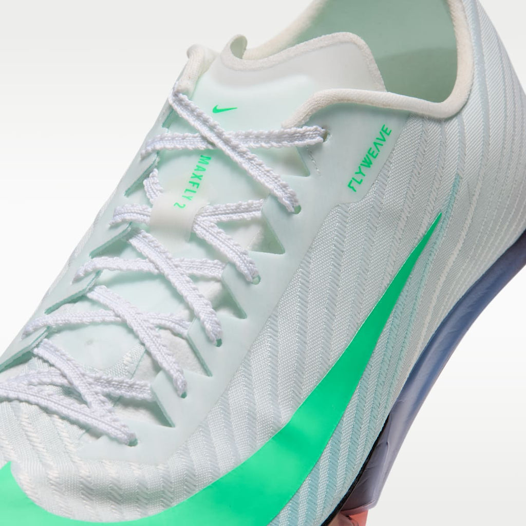 Women's Nike Maxfly 2 Track & Field Sprinting Spikes - Summit White/Atomic Pink/Palest Purple/Electro Green