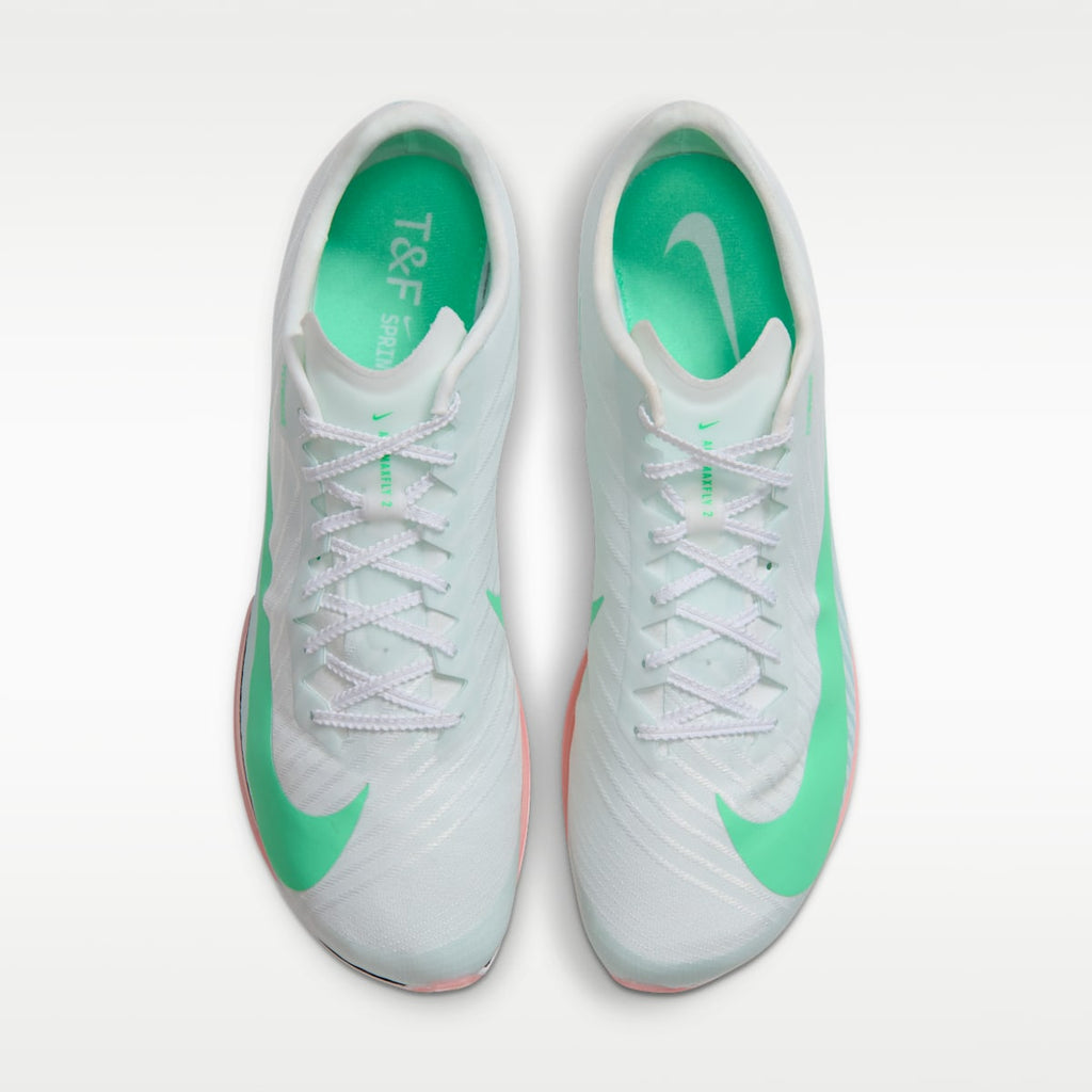 Nike Maxfly 2 Track & Field Sprinting Spikes - Summit White/Atomic Pink/Palest Purple/Electro Green - Image 4