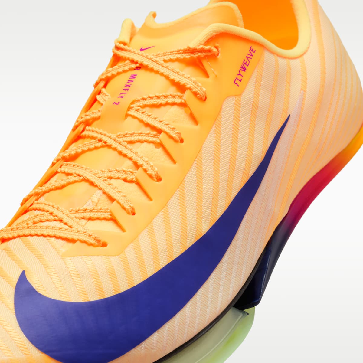 Nike Maxfly 2 Track & Field Sprinting Spikes - Citron Pulse/Volt Ice/Vivid Purple/Indigo Burst - Image 8
