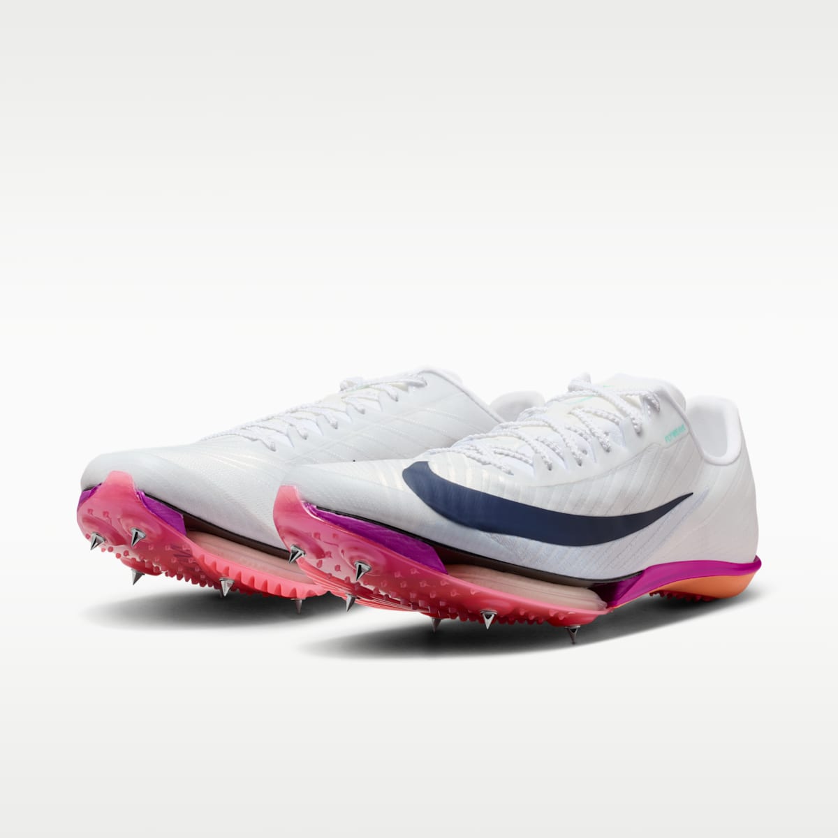 Nike Maxfly 2 Track & Field Sprinting Spikes - White/Bright Crimson/Hyper Turquoise/Obsidian - Image 5