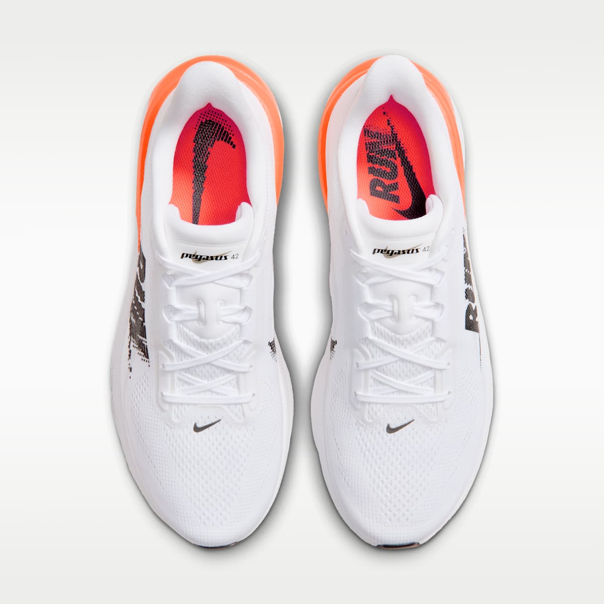 Nike Pegasus 42 Men's Road Running Shoes - White/White/Total Orange/Black - Image 4