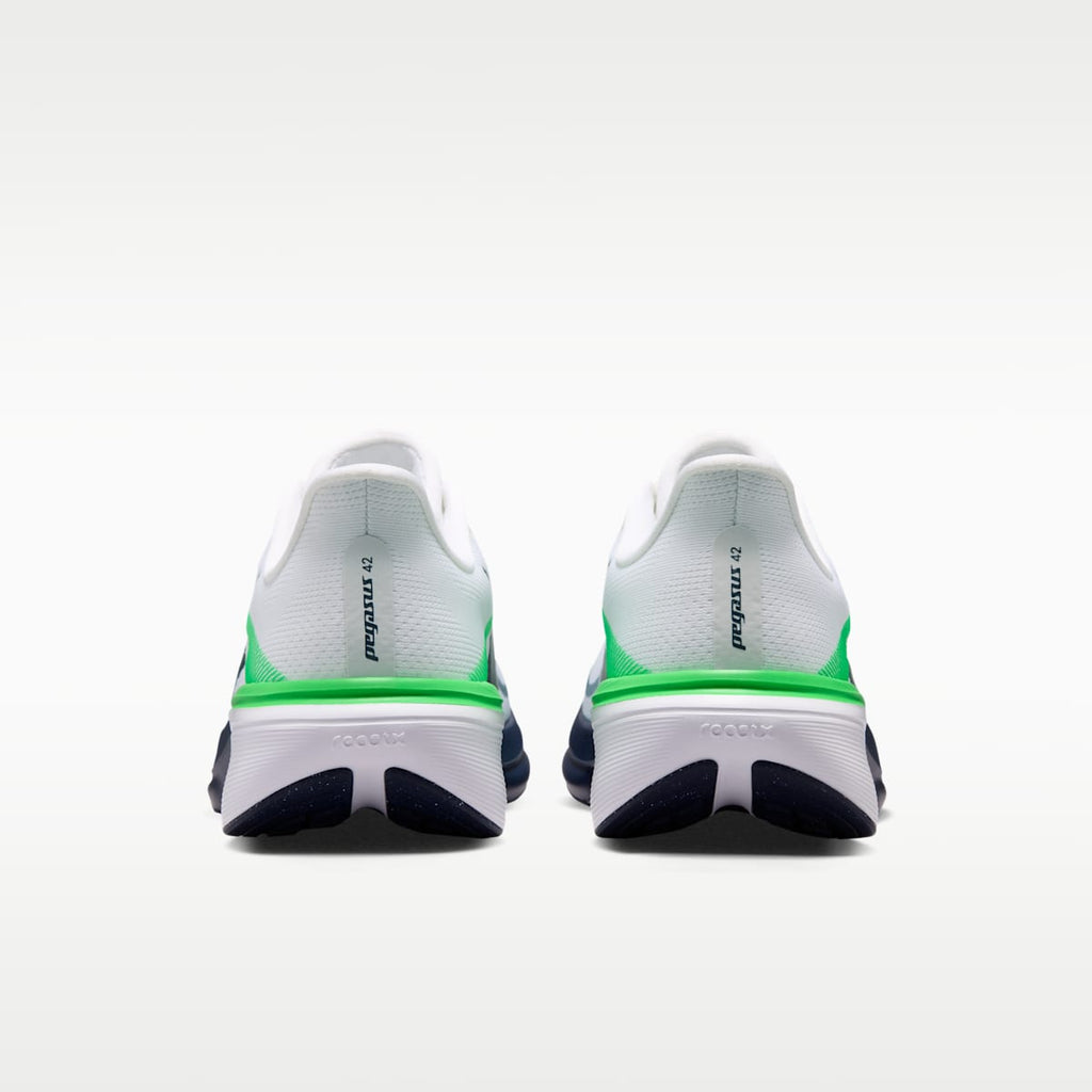 Nike Pegasus 42 Men's Road Running Shoes - White/Green Spark/Midnight Navy - Image 6