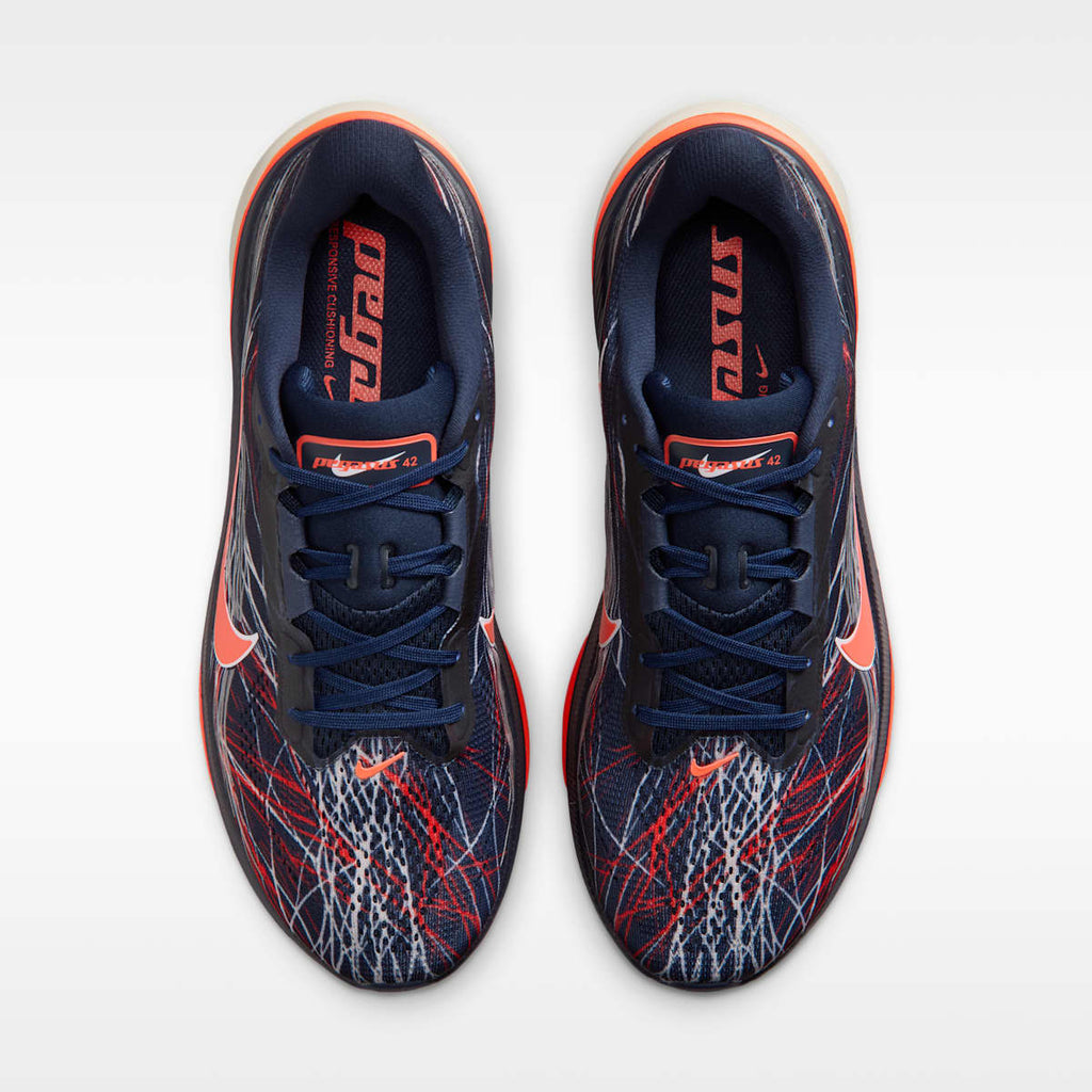 Nike Pegasus 42 Men's Road Running Shoes - Obsidian/Light Bone/Bright Crimson/Dynamic Yellow - Image 4
