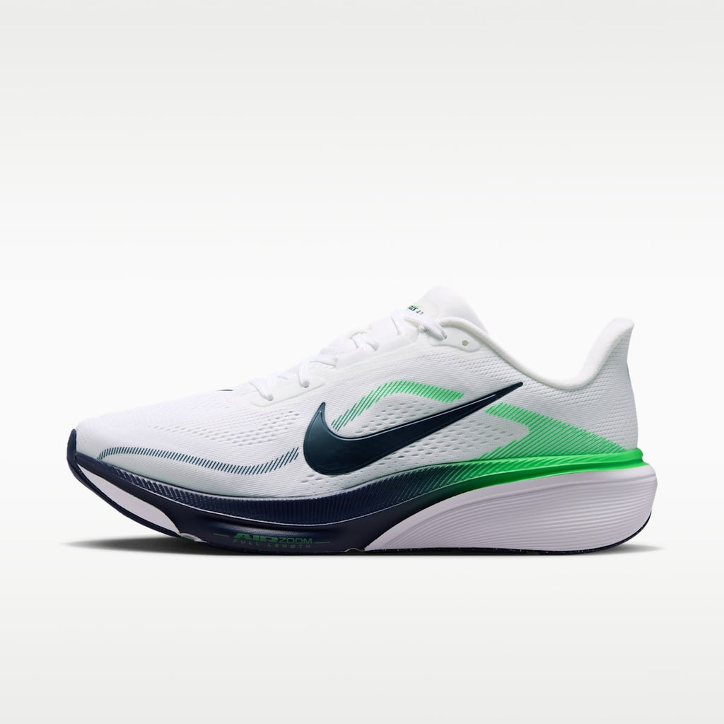 Nike Pegasus 42 Men's Road Running Shoes - White/Green Spark/Midnight Navy - Image 1