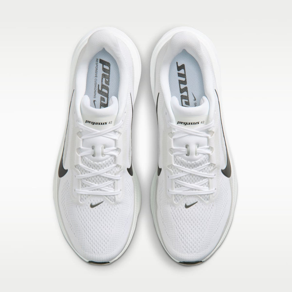 Nike Pegasus 42 Men's Road Running Shoes - White/Photon Dust/Black - Image 4