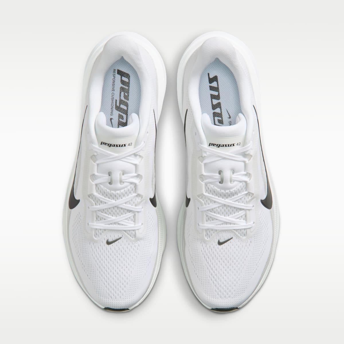 Nike Pegasus 42 Men's Road Running Shoes - White/Photon Dust/Black - Image 4